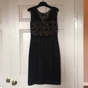 Black lace sheath dress